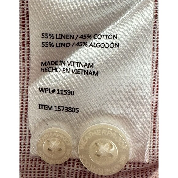 Weatherproof Vintage Mens Shirt XX-Large Red Short Sleeve Button Down - Picture 8 of 10